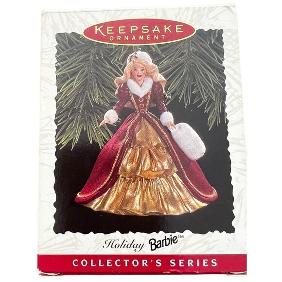 Barbie by Hallmark Ornament: 1996 Christmas Barbie Celebration - Picture 8 of 9